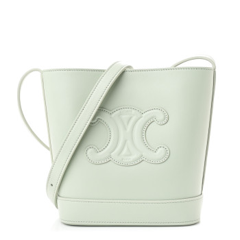 CELINE Smooth Calfskin Mini Cuir Triomphe Bucket Bag Jade CELINE Smooth Calfskin Mini Cuir Triomphe Bucket Bag Jade