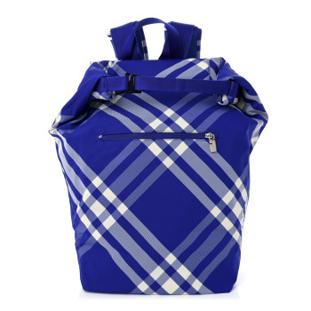 BURBERRY Nylon Nova Check Roll Backpack Knight
