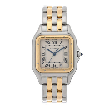 CARTIER Stainless Steel 18K Yellow Gold 27mm Panthere Quartz Watch