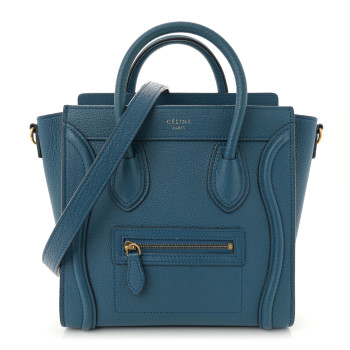 CELINE Goatskin Nano Luggage Sea CELINE Goatskin Nano Luggage Sea