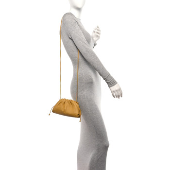 BOTTEGA VENETA Butter Calfskin The Mini Pouch Butterscotch BOTTEGA VENETA Butter Calfskin The Mini Pouch Butterscotch
