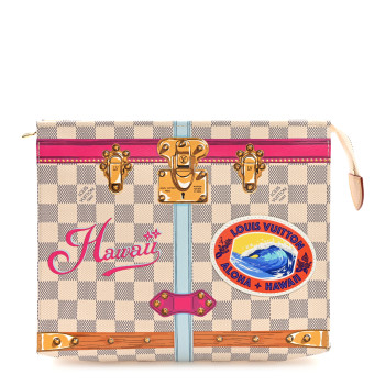LOUIS VUITTON Damier Azur Summer Trunks Hawaii Toiletry Pouch 26 LOUIS VUITTON Damier Azur Summer Trunks Hawaii Toiletry Pouch 26