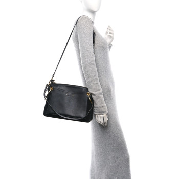 CHLOE Calfskin Suede Medium Roy Bag Black CHLOE Calfskin Suede Medium Roy Bag Black