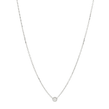 CARTIER 18K White Gold Diamond SM D'Amour Pendant Necklace