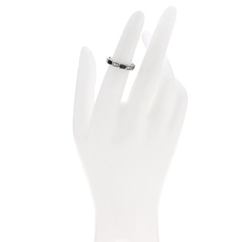 BULGARI 18K White Gold Diamond Gray Mother of Pearl Serpenti Viper Band Ring 48 4.5 BULGARI 18K White Gold Diamond Gray Mother of Pearl Serpenti Viper Band Ring 48 4.5