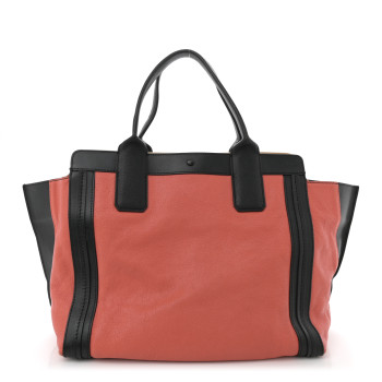 CHLOE Sheepskin Small Alison East West Tote Pink Black CHLOE Sheepskin Small Alison East West Tote Pink Black