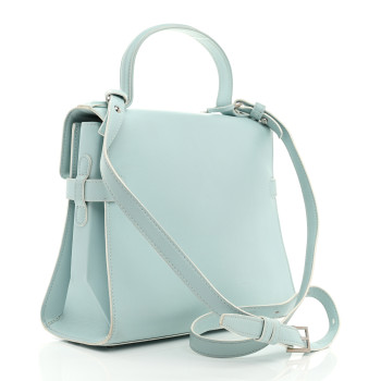 DELVAUX Calfskin CM Tempete Satchel Light Blue