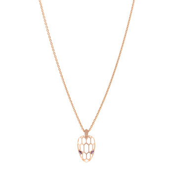 BULGARI 18K Rose Gold Amethyst Serpenti Seduttori Pendant Necklace BULGARI 18K Rose Gold Amethyst Serpenti Seduttori Pendant Necklace