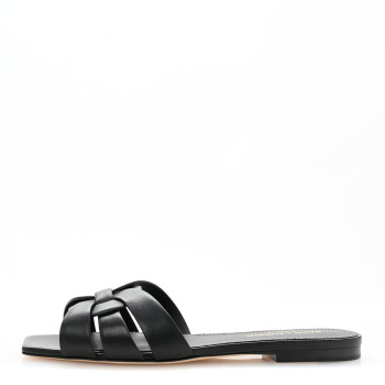 SAINT LAURENT Calfskin Tribute 05 Slide Sandals 36.5 Black SAINT LAURENT Calfskin Tribute 05 Slide Sandals 36.5 Black