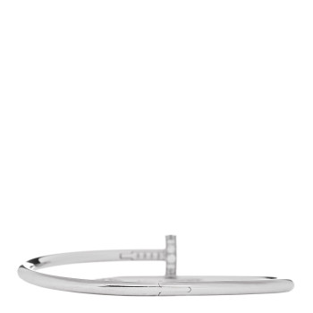 CARTIER 18K White Gold Diamond Juste Un Clou Bracelet 18