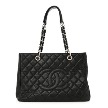 CHANEL Caviar Quilted Grand Shopping Tote GST Black CHANEL Caviar Quilted Grand Shopping Tote GST Black