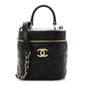 CHANEL Lambskin Quilted Trendy Vanity Case Black CHANEL Lambskin Quilted Trendy Vanity Case Black