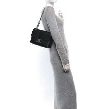 CELINE Supple Calfskin Medium Victoire Bag Black CELINE Supple Calfskin Medium Victoire Bag Black