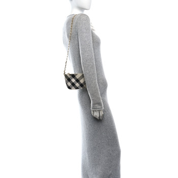BURBERRY Jacquard Check Micro Shield Bag Lichen