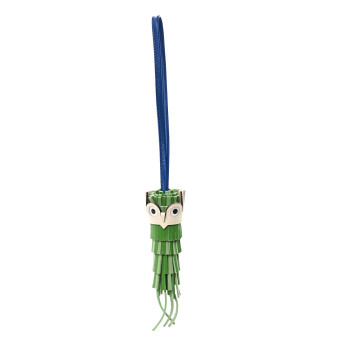 HERMES Milo Lambskin Epsom Chouette Bag Charm Vert Yucca Vert Cricket Bleu France Nata HERMES Milo Lambskin Epsom Chouette Bag Charm Vert Yucca Vert Cricket Bleu France Nata