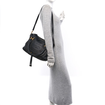 CHLOE Calfskin Medium Marcie Satchel Black CHLOE Calfskin Medium Marcie Satchel Black