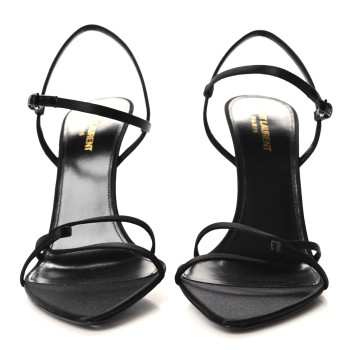 SAINT LAURENT Crepe Satin Clara 110 Ankle Strap Sandals 40 Black SAINT LAURENT Crepe Satin Clara 110 Ankle Strap Sandals 40 Black