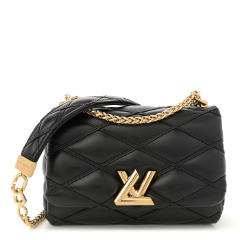 LOUIS VUITTON Lambskin Malletage GO-14 PM NM Black LOUIS VUITTON Lambskin Malletage GO-14 PM NM Black