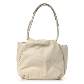 CELINE Goatskin Pillow Bucket Bag White CELINE Goatskin Pillow Bucket Bag White