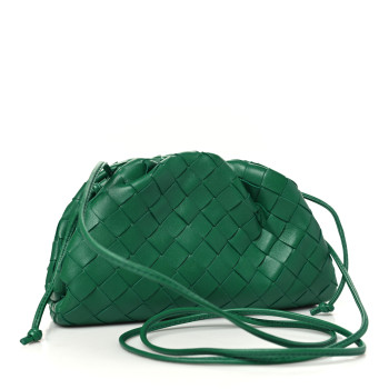 BOTTEGA VENETA Nappa Intrecciato The Mini Pouch Racing Green BOTTEGA VENETA Nappa Intrecciato The Mini Pouch Racing Green