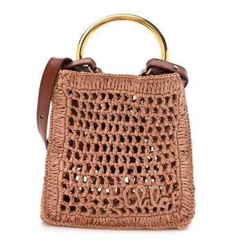 CHLOE Raffia Mini Summer Banana Tote Summery Beige CHLOE Raffia Mini Summer Banana Tote Summery Beige