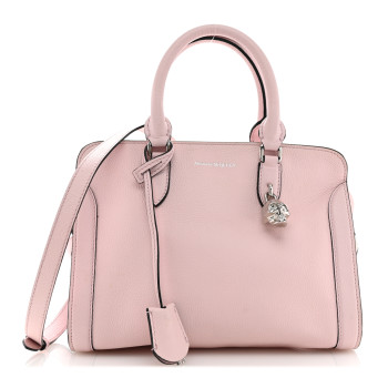 ALEXANDER MCQUEEN Calfskin Small Skull Padlock Zip Around Tote Baby Pink ALEXANDER MCQUEEN Calfskin Small Skull Padlock Zip Around Tote Baby Pink