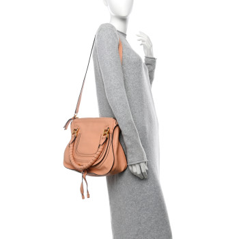 CHLOE Calfskin Medium Marcie Satchel Terracotta Pink CHLOE Calfskin Medium Marcie Satchel Terracotta Pink