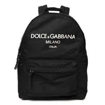 DOLCE & GABBANA Nylon Logo Childrens Backpack Black DOLCE & GABBANA Nylon Logo Childrens Backpack Black