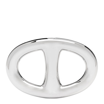 HERMES Palladium Chaine D'Ancre Scarf Ring HERMES Palladium Chaine D'Ancre Scarf Ring