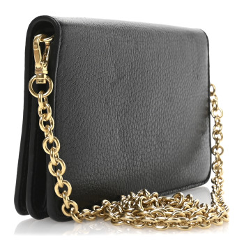 PRADA Vitello Daino Metal Chain Wallet Black PRADA Vitello Daino Metal Chain Wallet Black