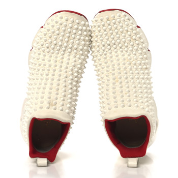 CHRISTIAN LOUBOUTIN Neoprene Spike Sock Donna Flat Sneakers 40.5 White Snow CHRISTIAN LOUBOUTIN Neoprene Spike Sock Donna Flat Sneakers 40.5 White Snow