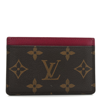 LOUIS VUITTON Monogram Card Holder Fuchsia LOUIS VUITTON Monogram Card Holder Fuchsia