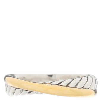 DAVID YURMAN Sterling Silver 18K Yellow Gold Narrow Crossover Ring 54 7 DAVID YURMAN Sterling Silver 18K Yellow Gold Narrow Crossover Ring 54 7