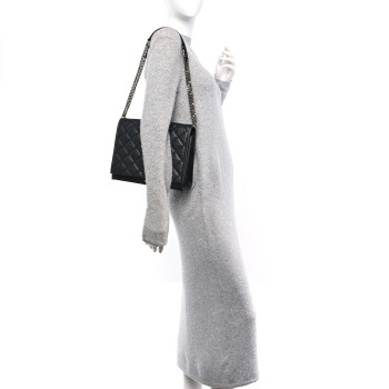 SAINT LAURENT Lambskin Quilted Small Becky Chain Bag Black SAINT LAURENT Lambskin Quilted Small Becky Chain Bag Black