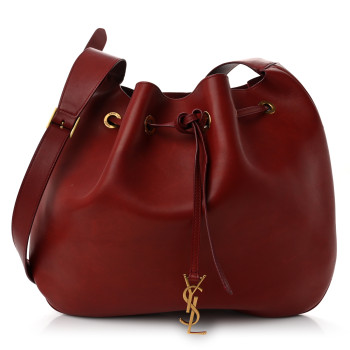 SAINT LAURENT Smooth Calfskin Paris VII Large Flat Hobo Red SAINT LAURENT Smooth Calfskin Paris VII Large Flat Hobo Red