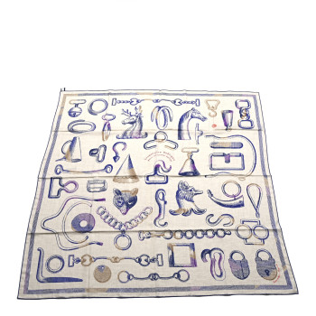 HERMES Cashmere Silk Inventaire Poetique Pour Un Conte Shawl 140 Naturel Indigo Violet HERMES Cashmere Silk Inventaire Poetique Pour Un Conte Shawl 140 Naturel Indigo Violet