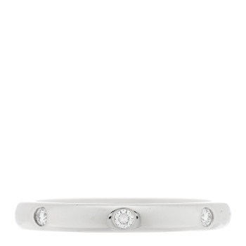 VAN CLEEF & ARPELS Platinum Diamond Tendrement Etoiles Wedding Band Ring 49 5