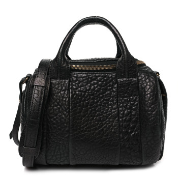 ALEXANDER WANG Pebbled Lambskin Rockie Black Pale Gold Hardware ALEXANDER WANG Pebbled Lambskin Rockie Black Pale Gold Hardware