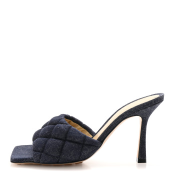 BOTTEGA VENETA Denim Matelasse Padded Mule Sandals 36 Indigo BOTTEGA VENETA Denim Matelasse Padded Mule Sandals 36 Indigo