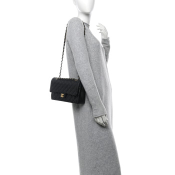 CHANEL Caviar Quilted Medium Double Flap Black CHANEL Caviar Quilted Medium Double Flap Black