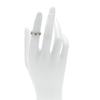 CARTIER 18K White Gold 3.5mm LOVE Wedding Band Ring 48 4.5