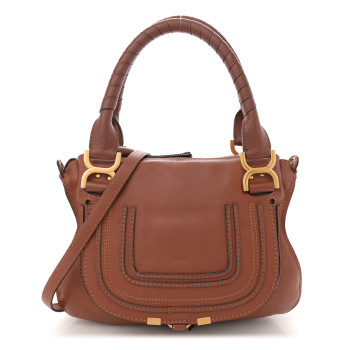CHLOE Calfskin Small Marcie Satchel Tan CHLOE Calfskin Small Marcie Satchel Tan