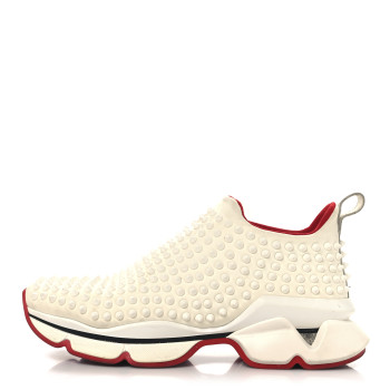 CHRISTIAN LOUBOUTIN Neoprene Spike Sock Donna Flat Sneakers 40.5 White Snow CHRISTIAN LOUBOUTIN Neoprene Spike Sock Donna Flat Sneakers 40.5 White Snow