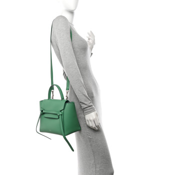 CELINE Grained Calfskin Micro Belt Bag Pop Green CELINE Grained Calfskin Micro Belt Bag Pop Green