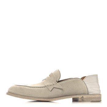 CHRISTIAN LOUBOUTIN Veau Velours Mens No Penny Flat Loafers 42.5 Natural CHRISTIAN LOUBOUTIN Veau Velours Mens No Penny Flat Loafers 42.5 Natural