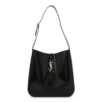 SAINT LAURENT Patent Small Le 5 A 7 Supple Hobo Black SAINT LAURENT Patent Small Le 5 A 7 Supple Hobo Black