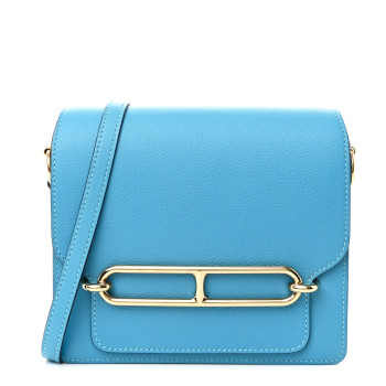 HERMES Evercolor Mini Sac Roulis Bleu Du Nord HERMES Evercolor Mini Sac Roulis Bleu Du Nord