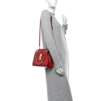 CHLOE Shiny Calfskin Mini Annie Shoulder Bag Dreamy Red CHLOE Shiny Calfskin Mini Annie Shoulder Bag Dreamy Red