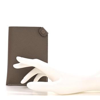 HERMES Epsom Tarmac PM Passport Holder Etoupe HERMES Epsom Tarmac PM Passport Holder Etoupe