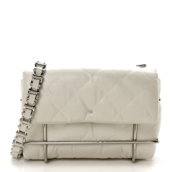 ALEXANDER WANG Calfskin Quilted Halo Xbody Bag White ALEXANDER WANG Calfskin Quilted Halo Xbody Bag White